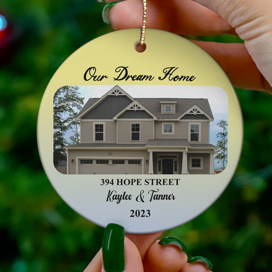 Personalized Home Photo Gift Bible Verse Christmas Faith Ornaments