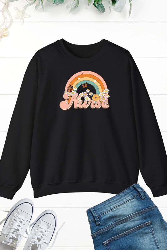 Take Care Of You With Love Nurse Rainbow Sweatshirt
