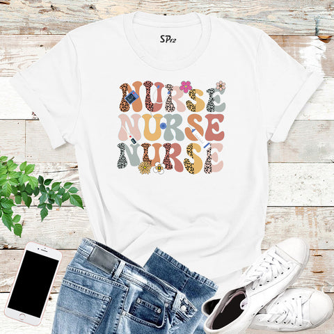 Leopard Nurse Life Future Nurse Custom Nursing Student Graphic T-Shirt