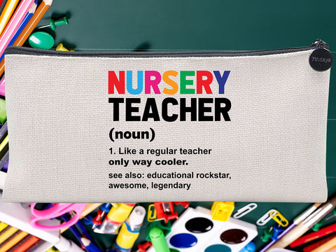Teacher Appreciation Nursery Custom Thank You Pouch Bag Pencil Case