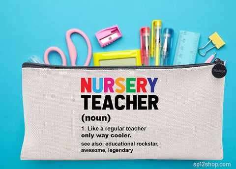 Teacher Appreciation Nursery Custom Thank You Pouch Bag Pencil Case