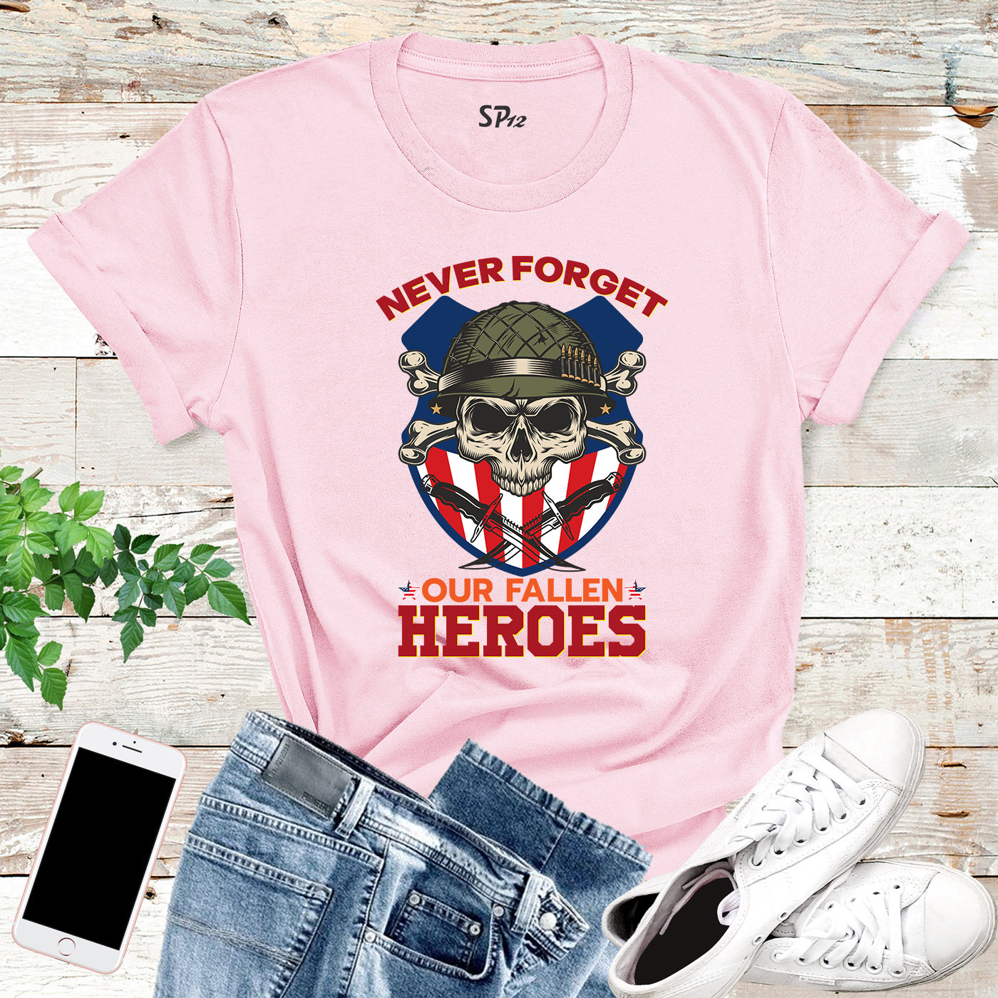 Never Forget Our Fallen Heroes Veteran T-Shirt