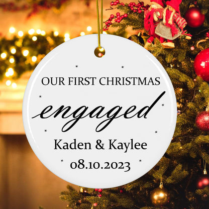 Personalized First Christmas Engagement Keepsake