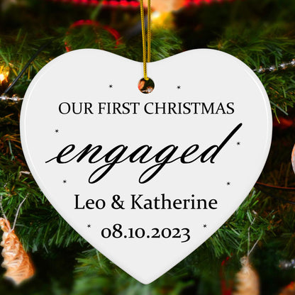 Personalized First Christmas Engagement Keepsake