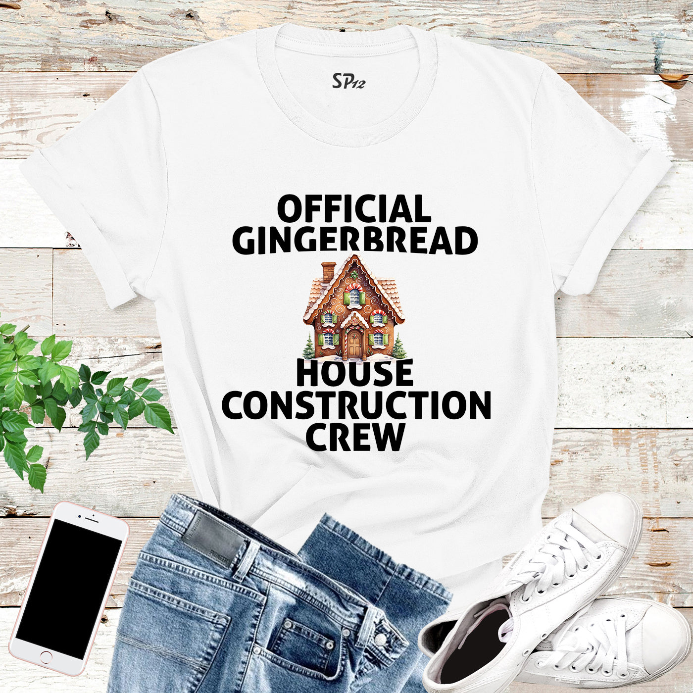 Official Gingerbread House Construction Crew T Shirt
