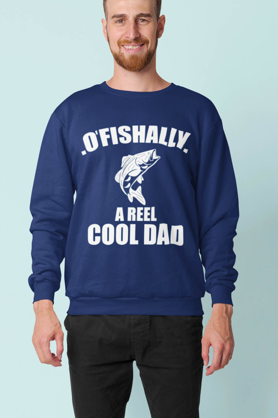 Ofishally A Reel Cool Dad Funny Fishing Lover Sweatshirt