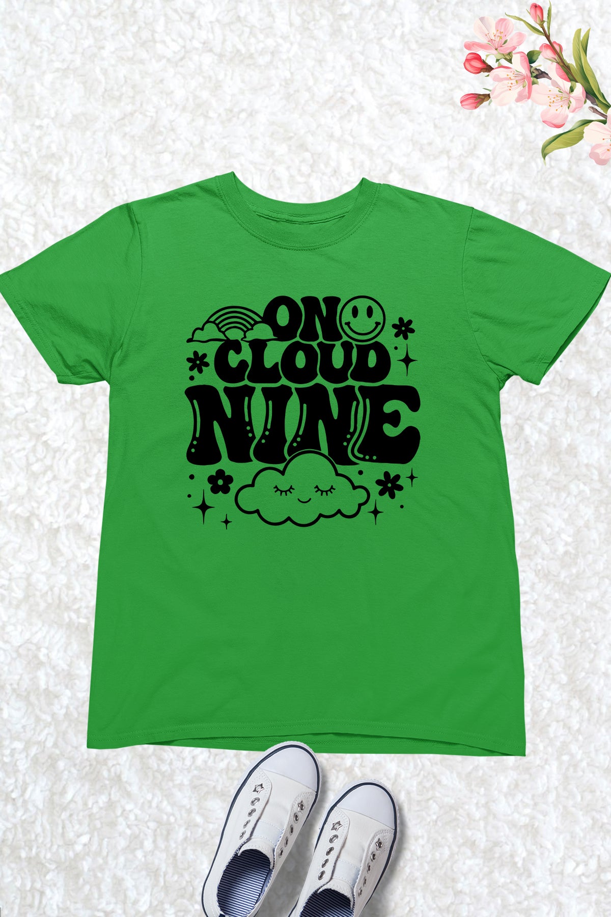 9th Birthday Girl On Cloud Nine Shirt