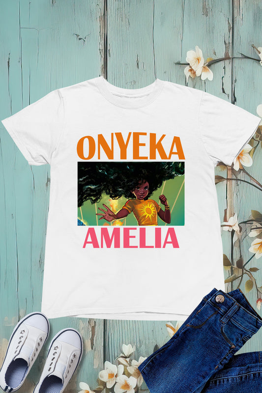 Onyeka And The Secret Superhero Personalised World Book Day Kids T-Shirt