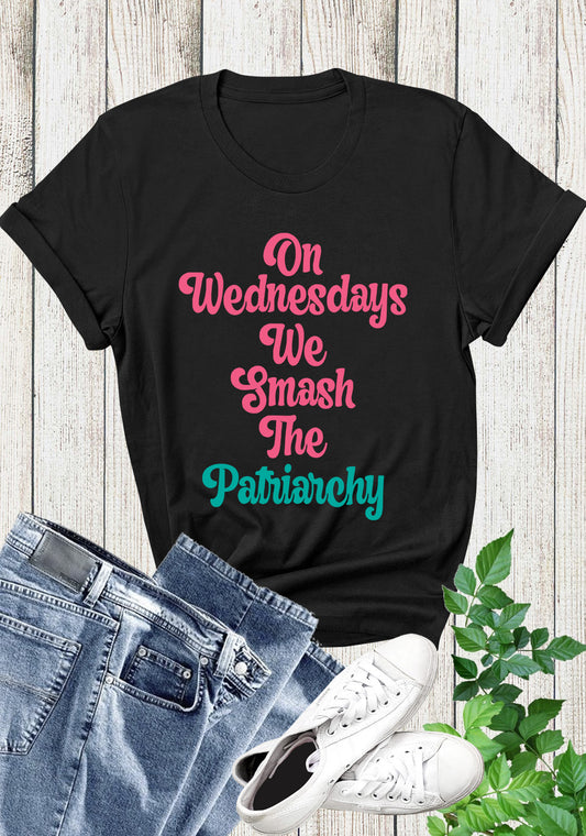 On Wednesdays We Smash The Patriarchy Ladies T Shirt