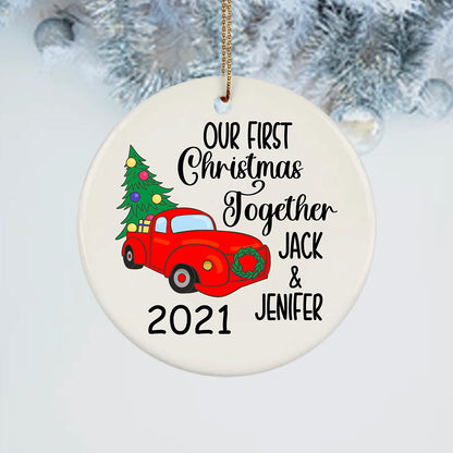 Personalized First Christmas Together Home Décor Bible Verse Ornament