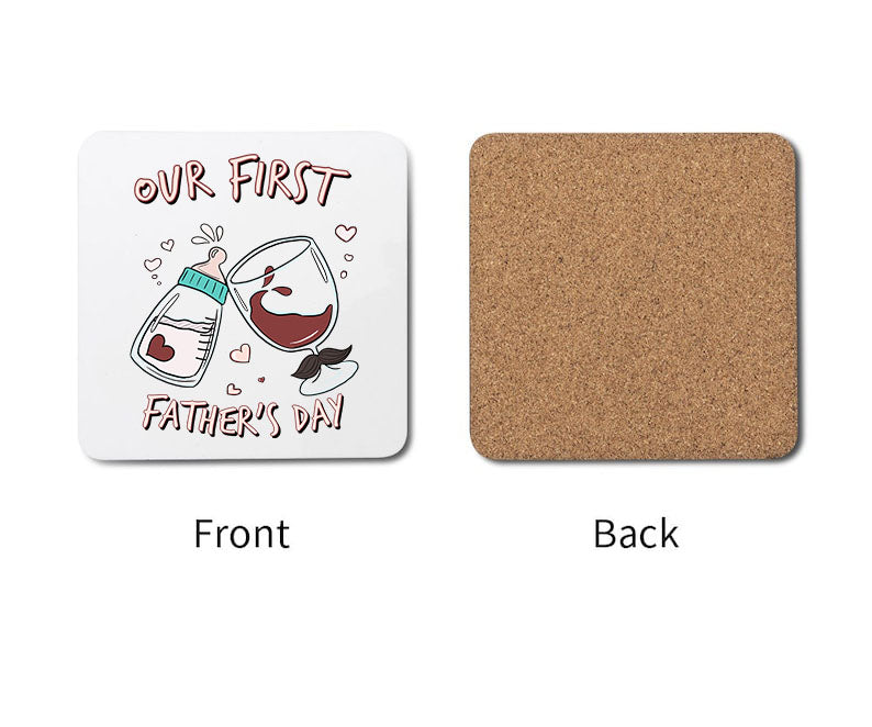 Our First Father's Day Daddy Custom Father Appreciation Dad Coaster