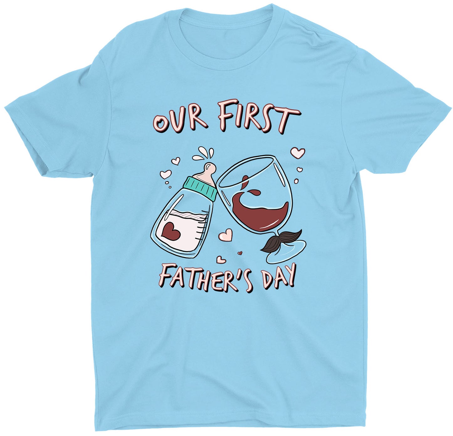 Our First Father's Day Custom Father Short Sleeve Beer Dad T-shirts