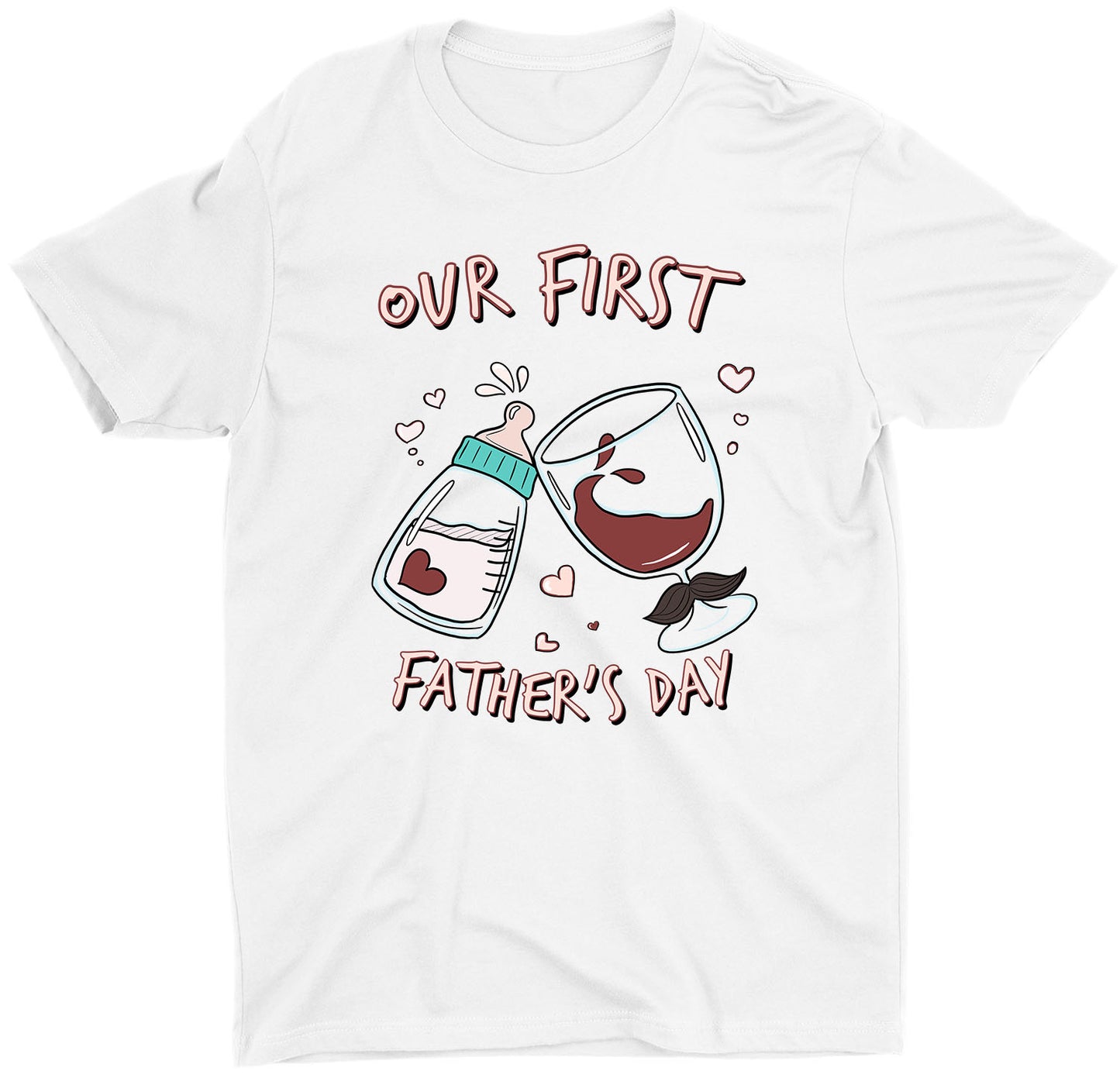 Our First Father's Day Custom Father Short Sleeve Beer Dad T-shirts