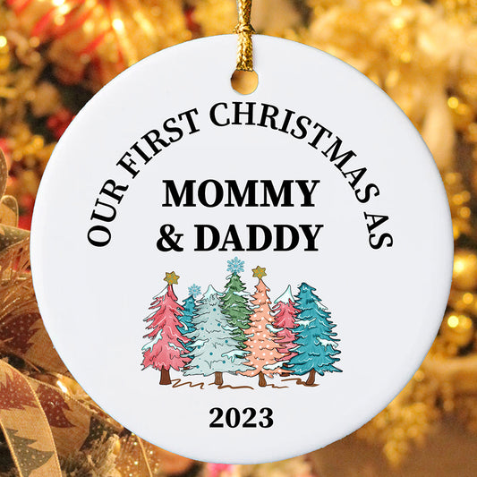 Our First Christmas  2023 Bible Verse Religious Faith Based Ornament