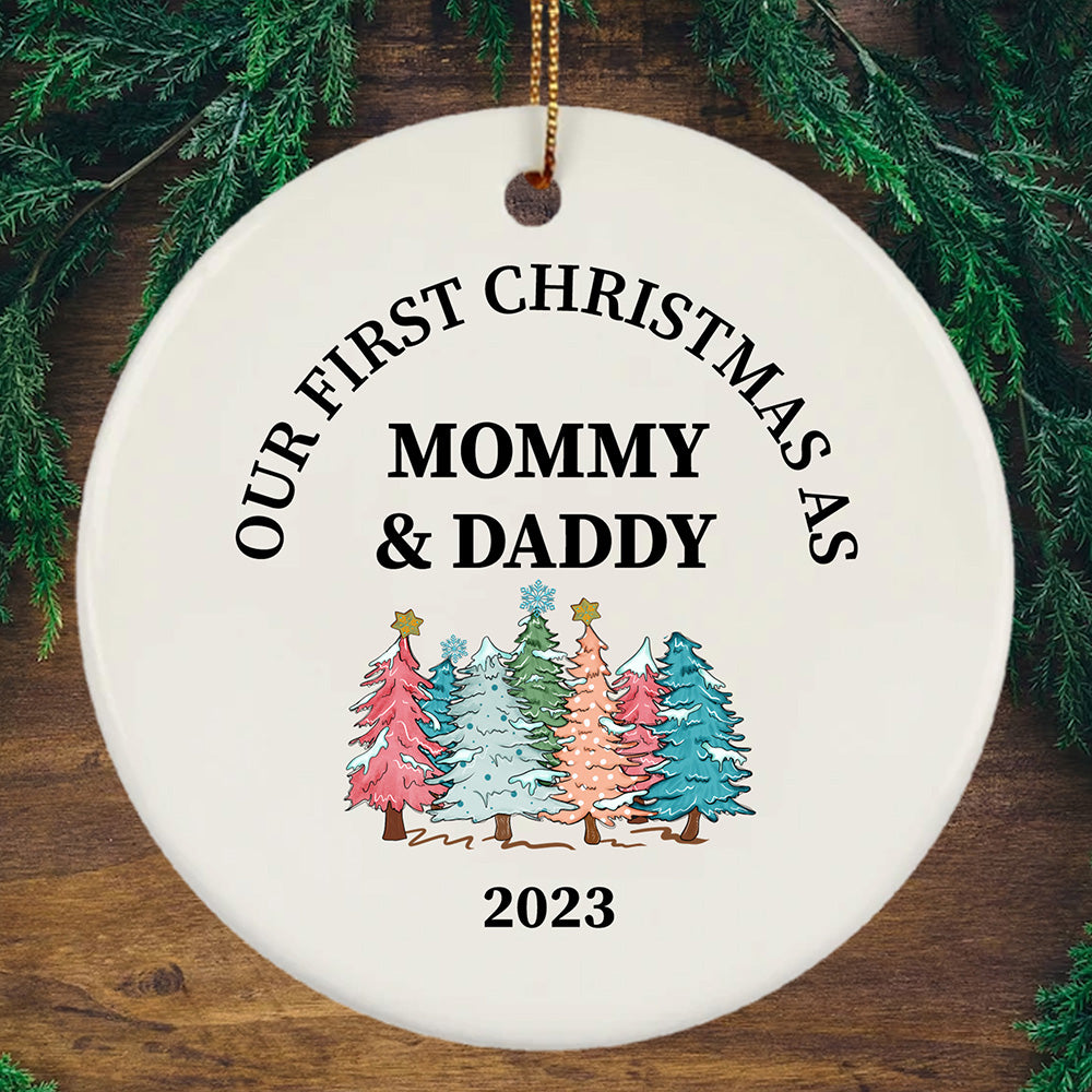 Our First Christmas  2023 Bible Verse Religious Faith Based Ornament