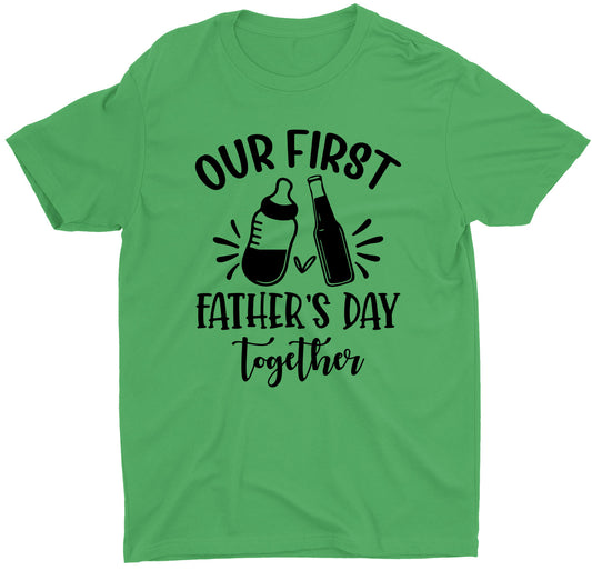 Our First Father's Day Together Custom Short Sleeve Fathers T-shirts