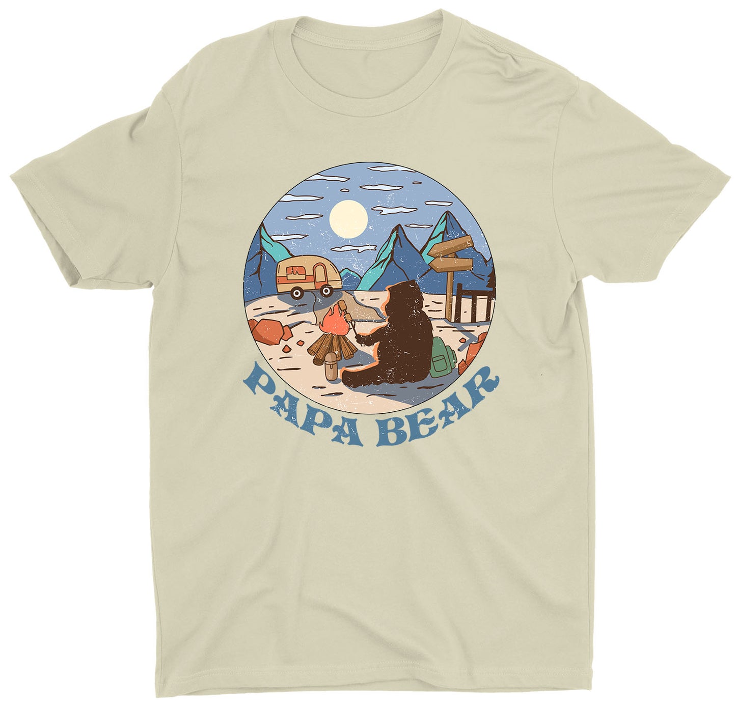 Papa Bear Animal Nature Lover Custom Short Sleeve Father's Day T-Shirt