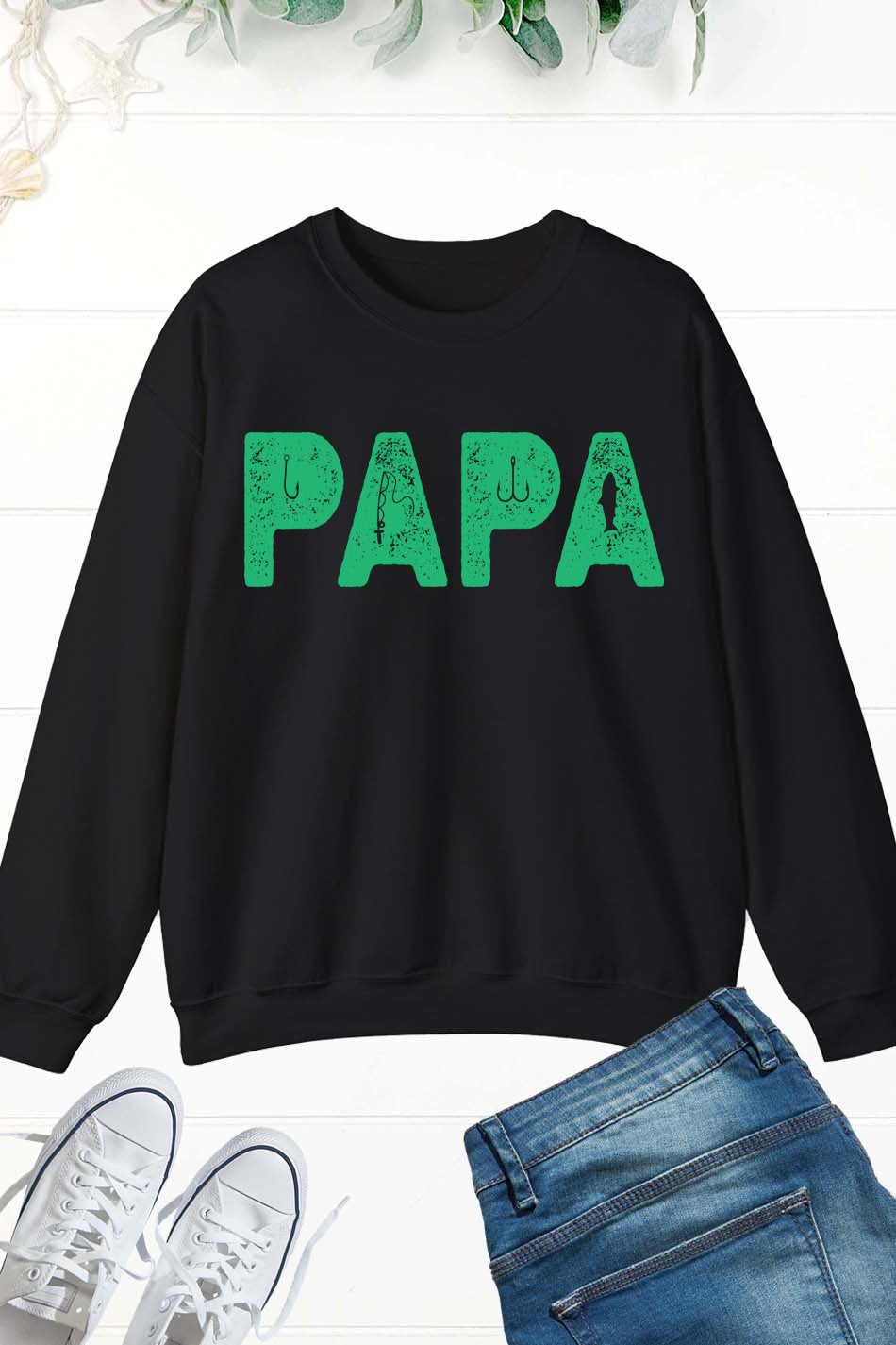 Papa Fishing Sweatshirts