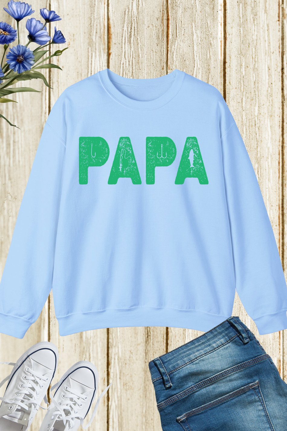 Papa Fishing Sweatshirts