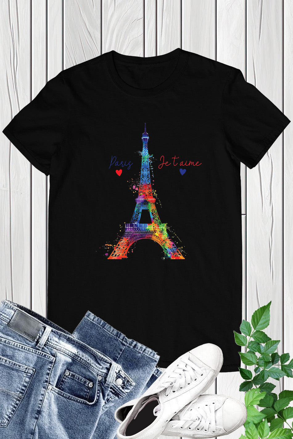Love Paris Je T'aime 2024 Olympics Front Back T Shirt