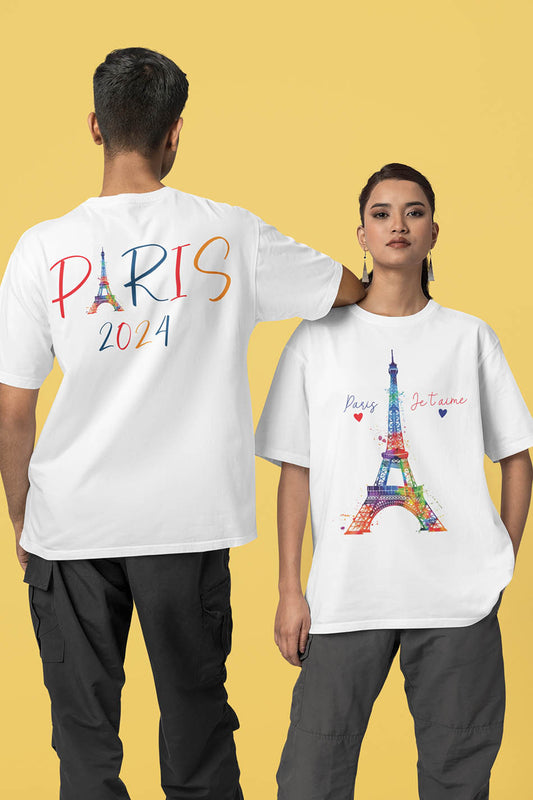 Love Paris Je T'aime 2024 Olympics Front Back T Shirt