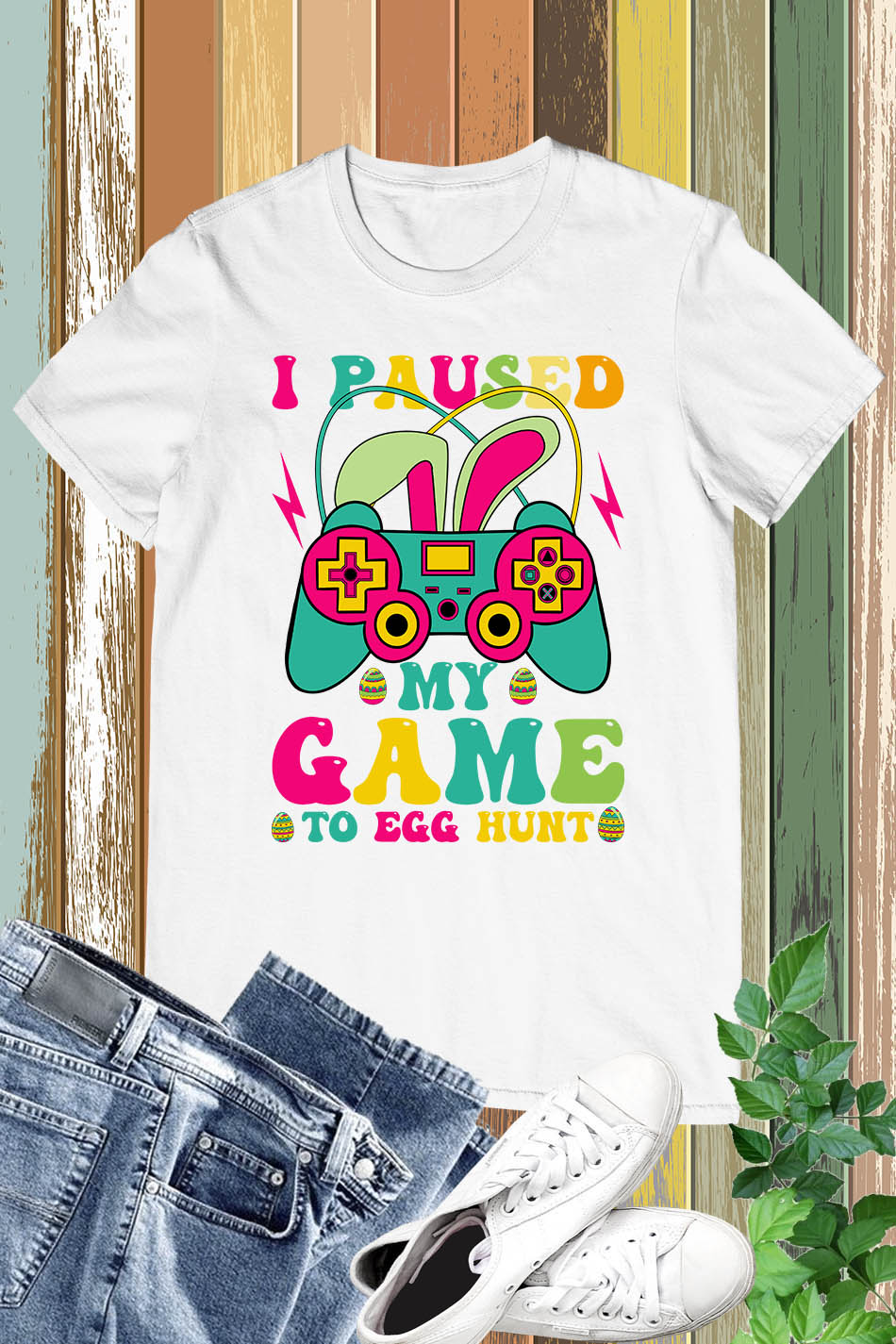 I Paused My Game To Egg Hunt Funny Easter Shirt