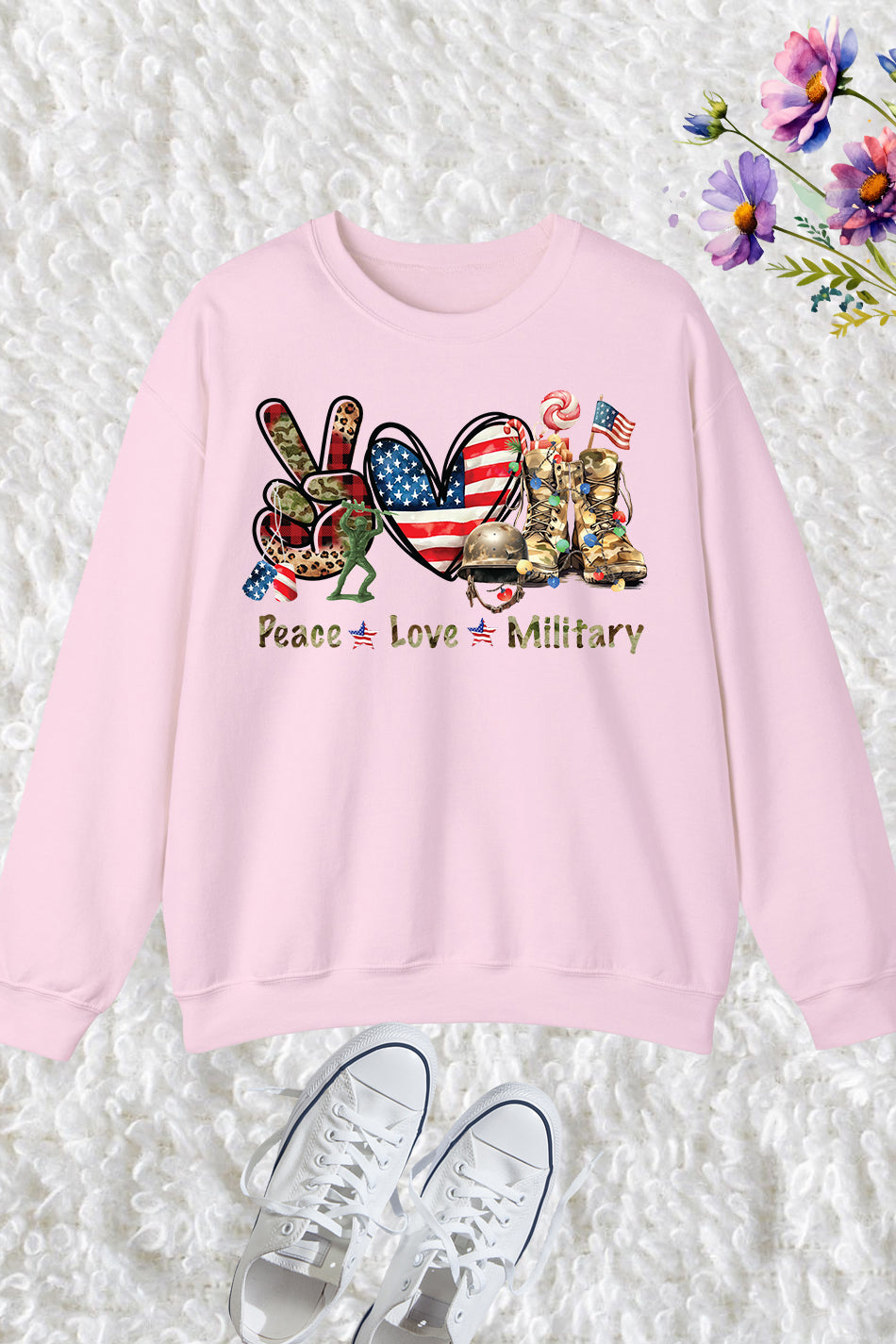 Peace Love Military Sweatshirt