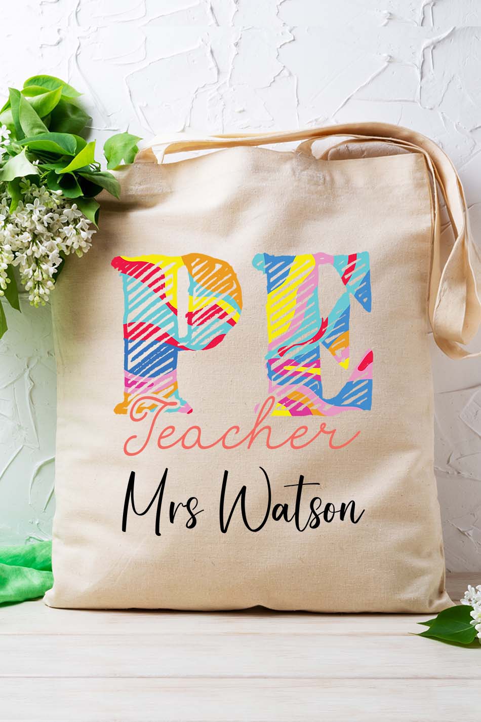 Custom PE Teacher Tote Bag