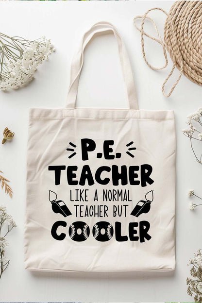 PE Physical Education Teacher Tote Bag and Cooler