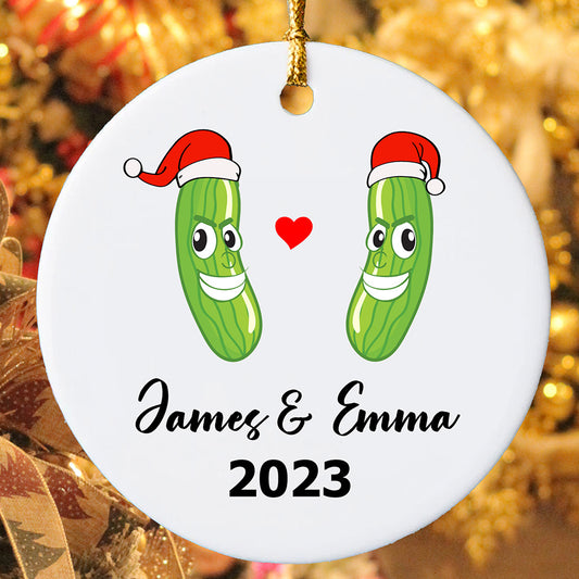 Personalized Christmas Pickle 2023 Christian Bible Verse Ornament