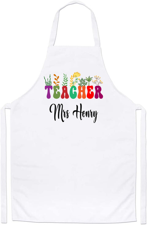 Personalized Plant Lover Teacher Appreciation Gift Custom Thank You Apron