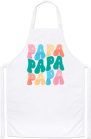 Best Dad Ever Papa Colorful Pregnancy Reveal Custom Fathers Day Apron