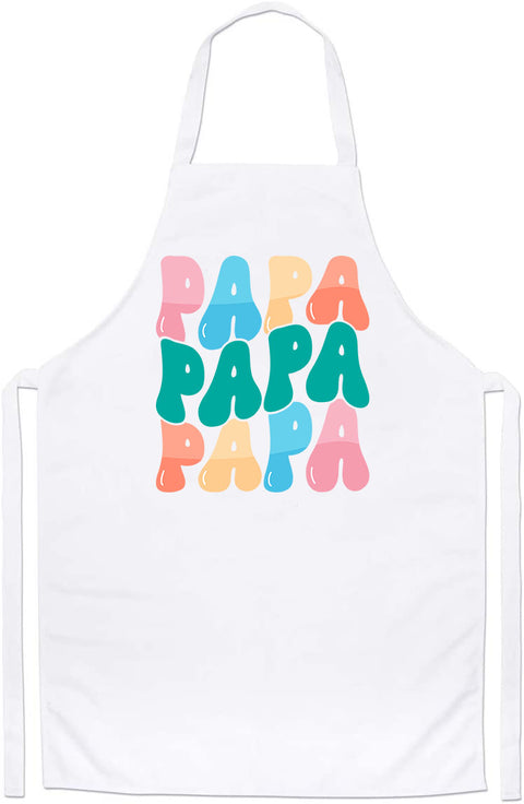 Best Dad Ever Papa Colorful Pregnancy Reveal Custom Fathers Day Apron