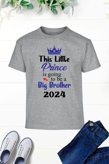 This Little Prince Is Going To Be a Big Brother 2024 T Shirt