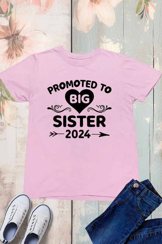 Promoted To Big Sister 2024 Kids Shirt