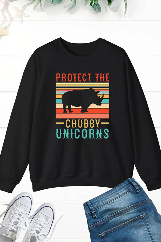 Protect The Chubby Unicorn Sweatshirt
