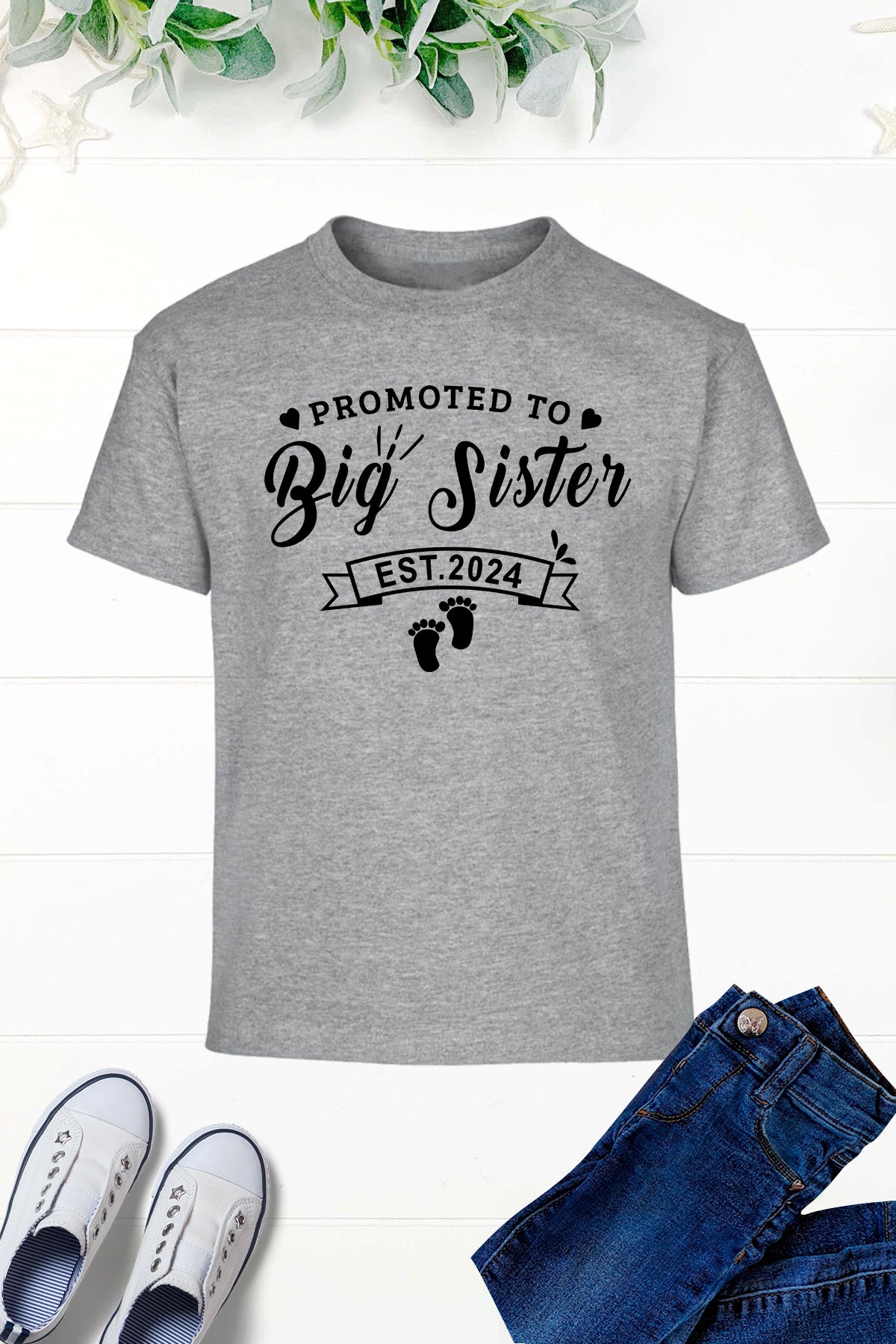 Promoted To Big Sister est 2024 Kids Shirt