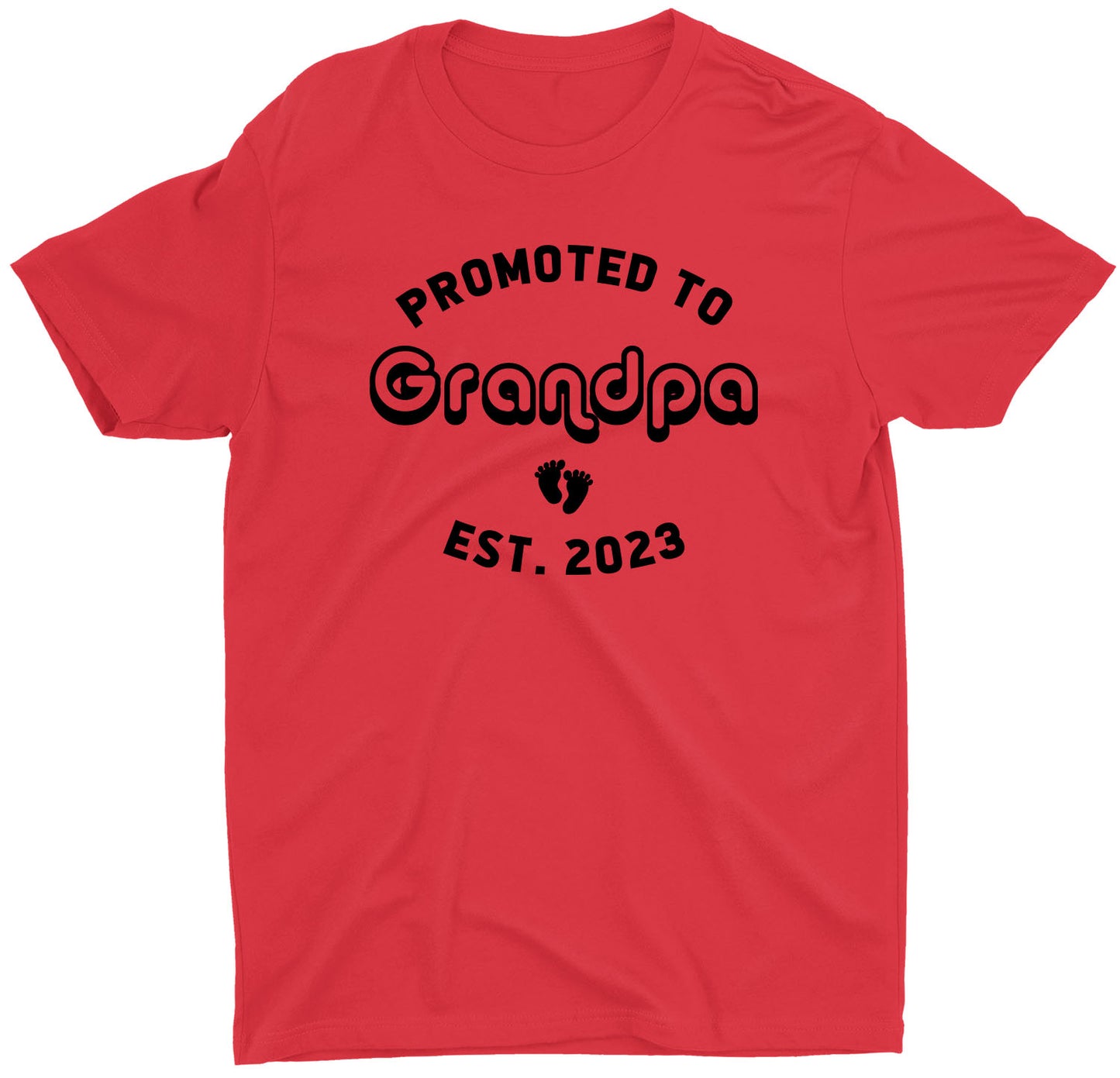 Promoted to Grandpa Est. 2023 Custom Short Sleeve Father's Day T-Shirt