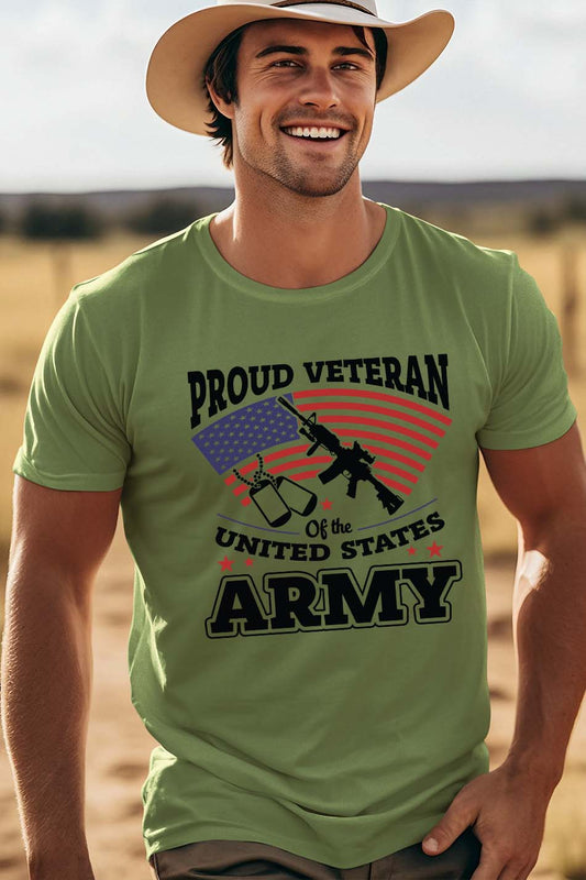 Proud USA Army Veteran Patriotic T Shirt