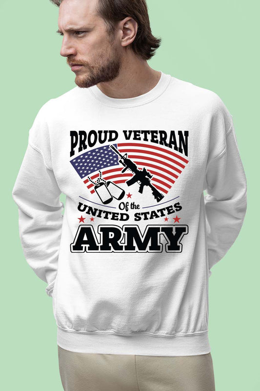 Proud USA Army Veteran Patriotic Sweatshirt