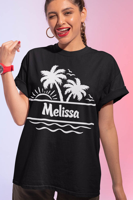 Personalized Beach Palm Tree T Shirts