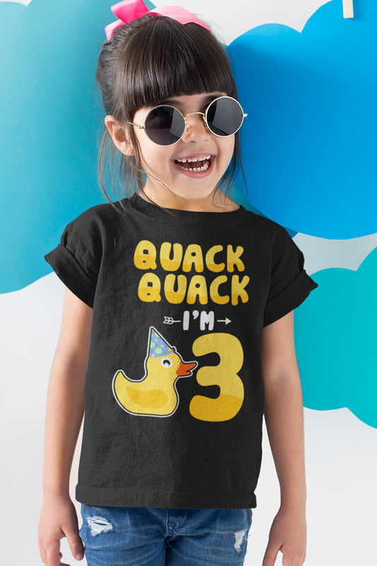 Quack Quack I'm 3 Funny Birthday Shirt