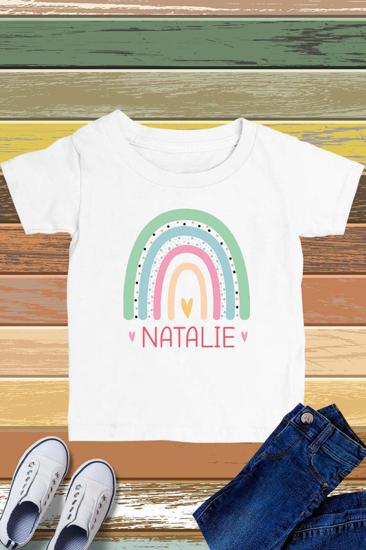 Personalized Rainbow Kids T Shirt
