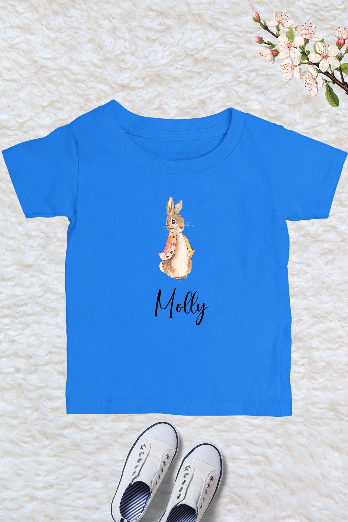 Personalized Rabbit Girl Name Kids T Shirt