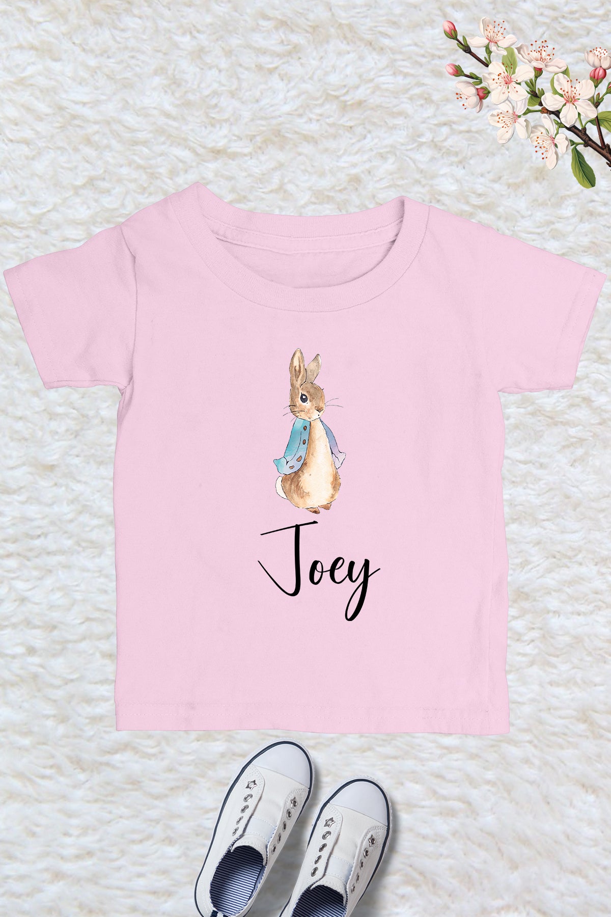 Personalized Rabbit Boy Name Kids T Shirt