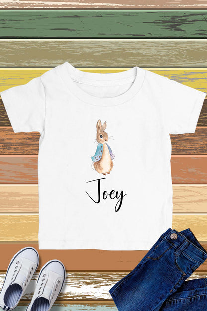 Personalized Rabbit Boy Name Kids T Shirt