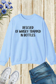 Rescuer of whisky trapped in bottles Funny Dad  Sweatshirt
