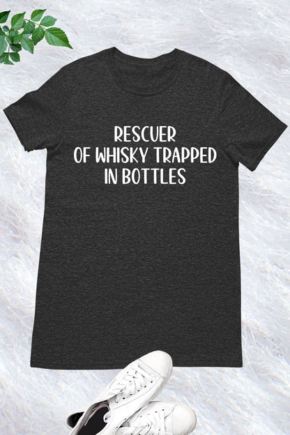 Rescuer of whisky trapped in bottles Funny Dad T Shirt
