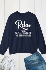 Social Work Tee SweatSweatshirts Relax Motivation Sweatshirt