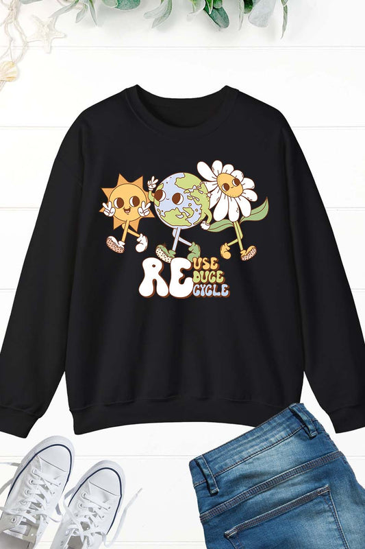 Reduce Reuse Recycle Earth Day Sweatshirts